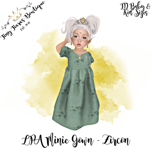 Tiny Tiaras Bowtique - Minie Gown / Zircon