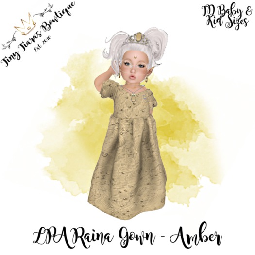 Tiny Tiaras Bowtique - Raina Gown / Amber