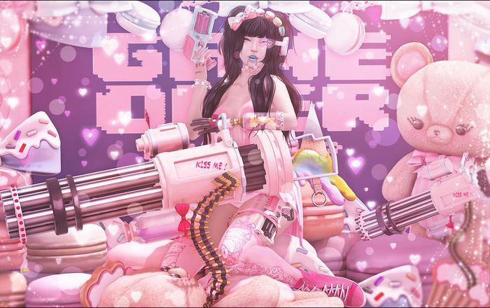 *Tentacio* Doom girl gacha. Gun machine RARE