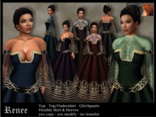 "Renee" - 7 colors fatpack - fantasy dress - incl. undershirt option **Creative Chaos**