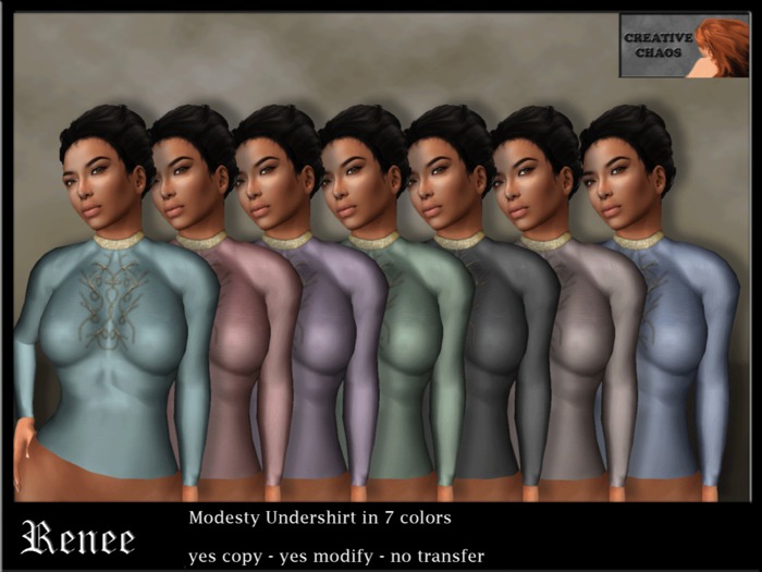 Modesty Undershirts "Renee" - 7 colors pack