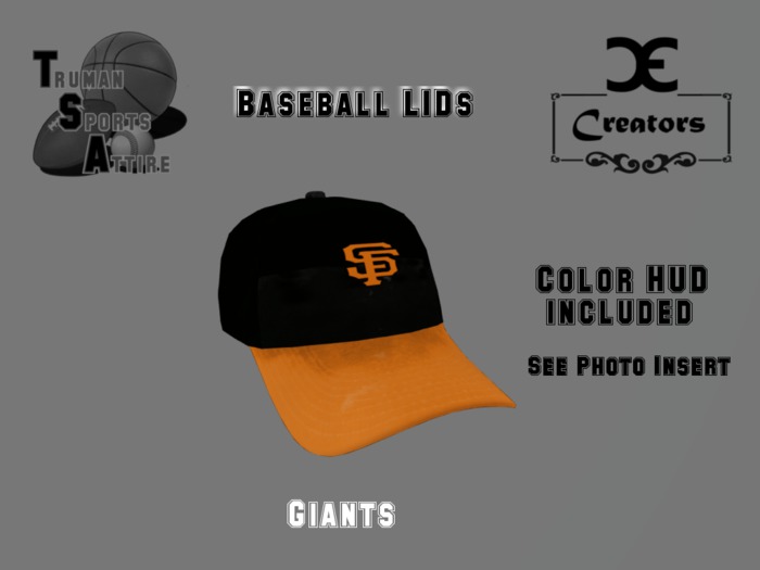 Baseball LIDs - Giants (Bag)