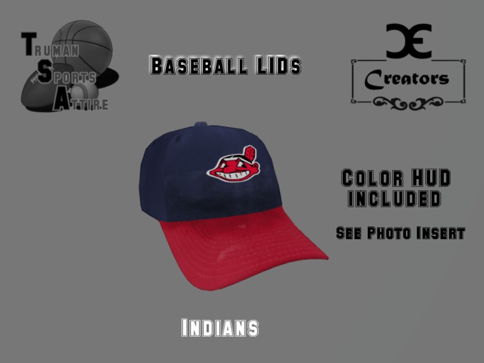 Baseball LIDs - Indians (Bag)