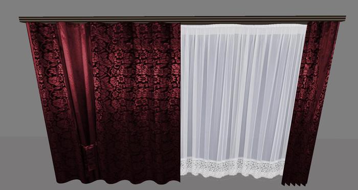 Curtain_A6MK_Bordo (open/close)- mesh 100%