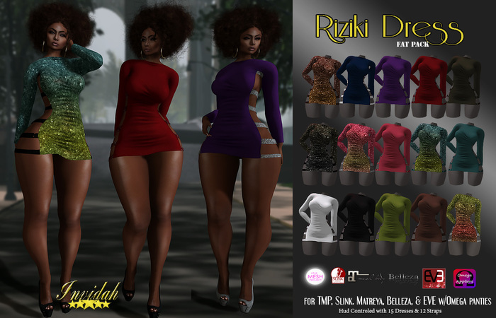 Invidah* Riziki Dress (FATPACK!)