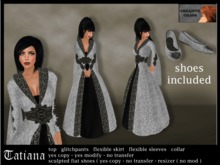 Fantasy Dress "Tatiana" /silver - suitable for medieval, vampire, fantasy roleplay