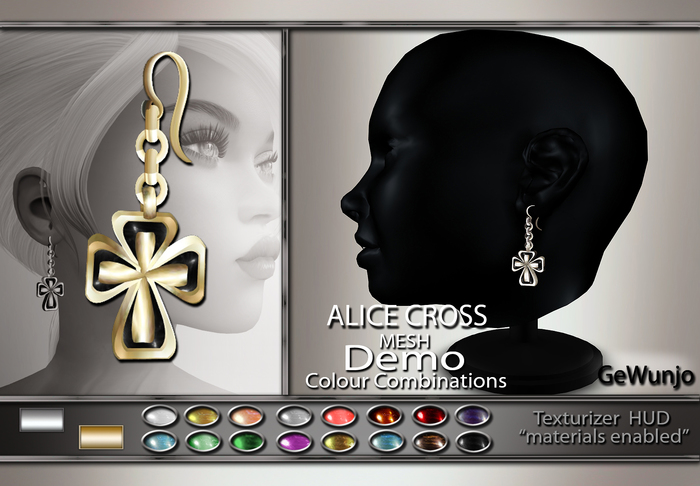GeWunjo : ALICE CROSS earrings DEMO