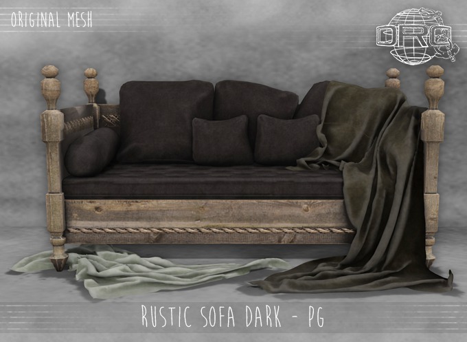 -DRD-  Rustic sofa dark  PG