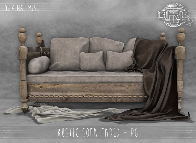 -DRD-  Rustic sofa faded PG
