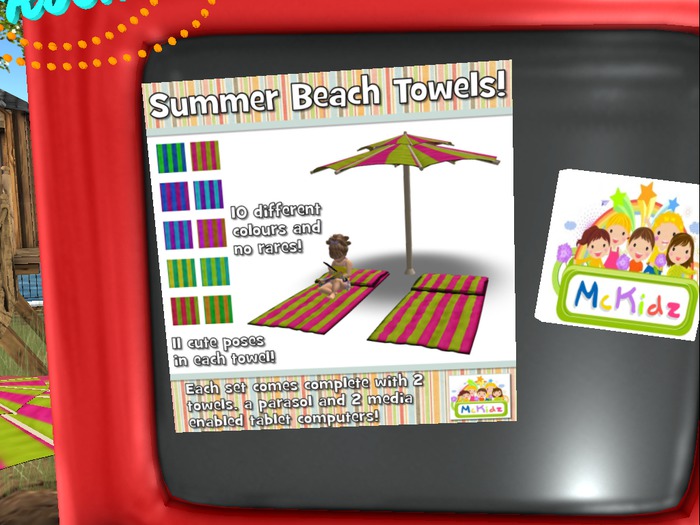 McKidz Beach Blanket - Pink and Green