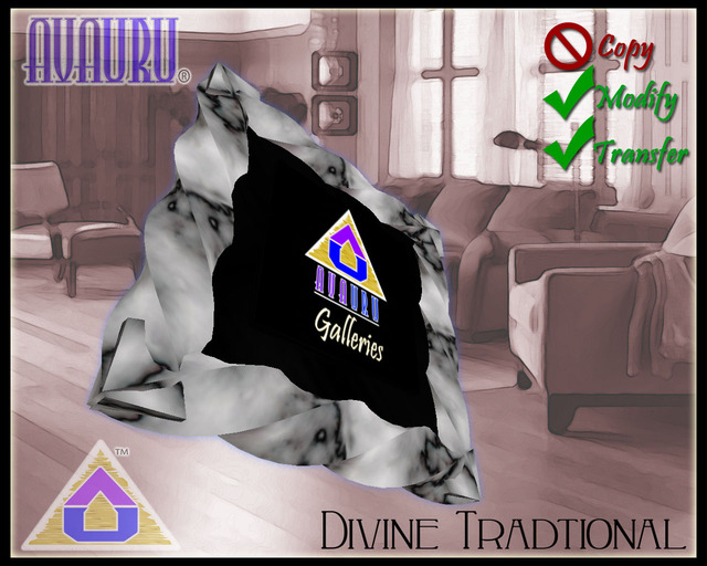 Divine Traditional Picture Frame - Black & White Marble