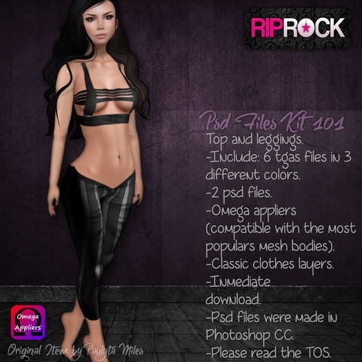 RipRock - Kit 101, Omega Applier, psd, tga, full perms