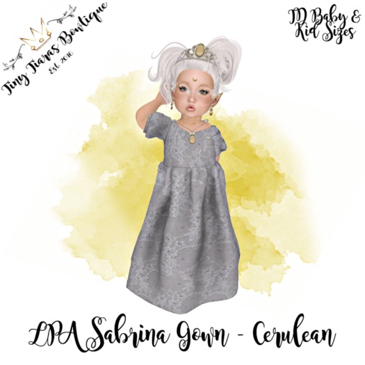 Tiny Tiaras Bowtique - Sabrina Gown / Cerulean