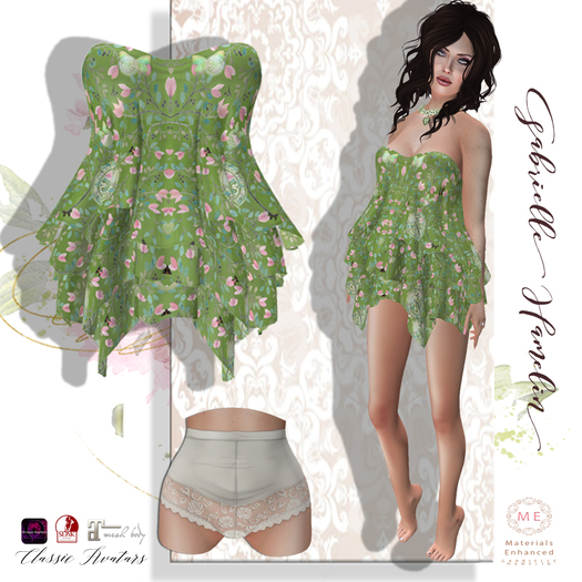 .::Pretty Demo Arielle Chiffon::. Spring Green