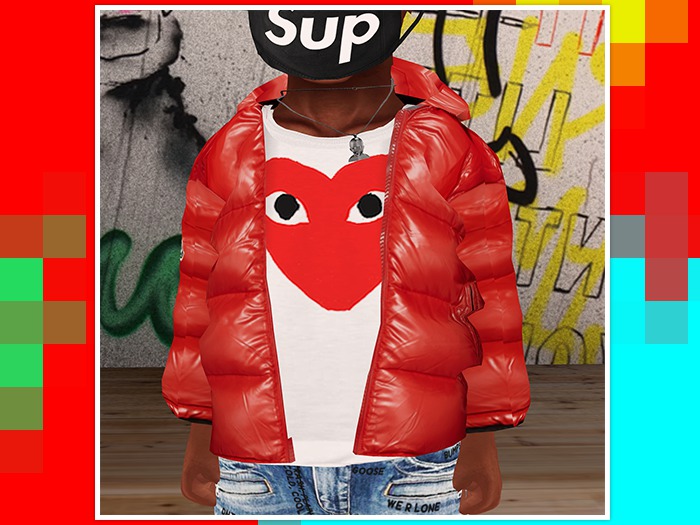 LONE - "VONCLER" Red Puffer Jacket.