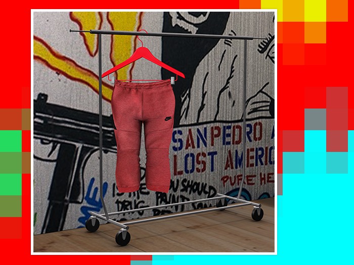 LONE - "TECH-RUNNER" Futuristic Sweat Bottoms. RED. 