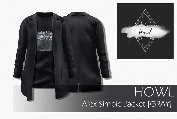 Howl - Alex Simple Jacket [Gray] WEAR
