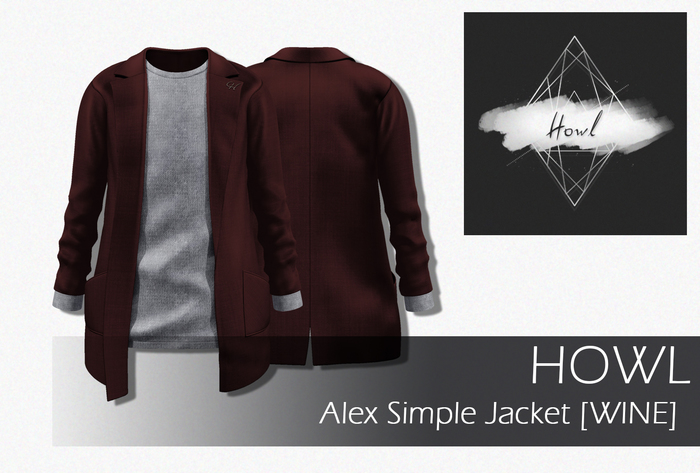Howl - Alex Simple Jacket [Wine] WEAR