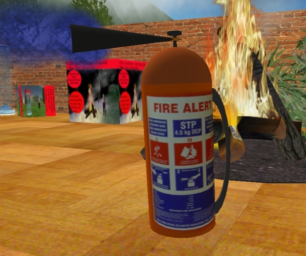 Fire extinguisher / fire alert