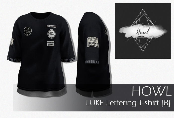 Howl - LUKE Lettering T-shirt [B]