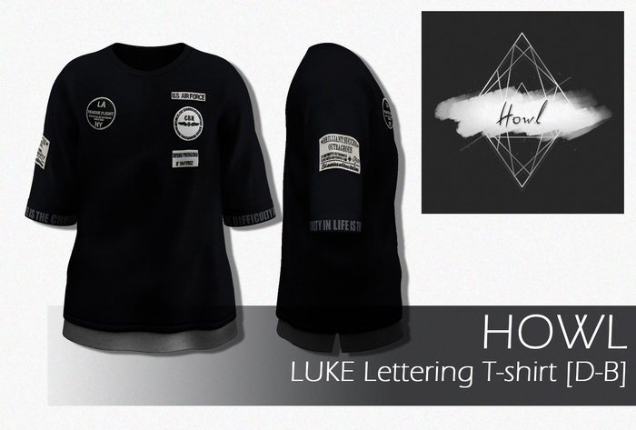 Howl - LUKE Lettering T-shirt [D-B]