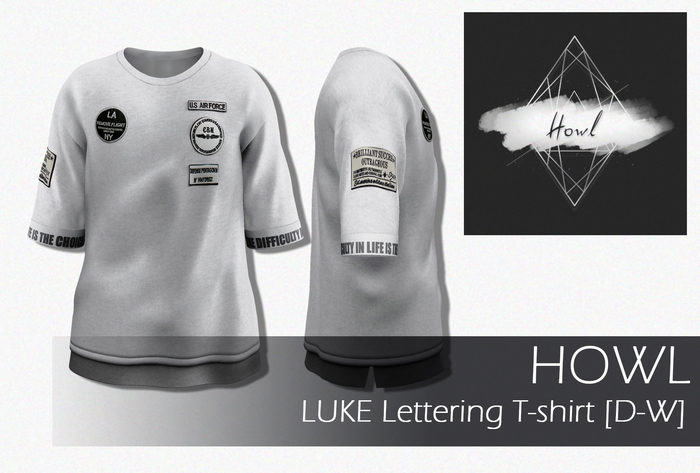 Howl - LUKE Lettering T-shirt [D-W]