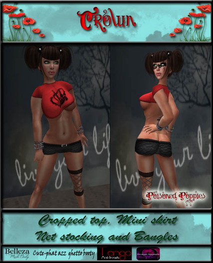 Tee Top Crown Wear-touch to open Poisoned Poppies