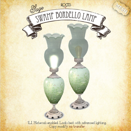[noctis] Swamp Bordello lamp/sage