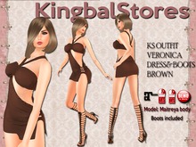 KS OUTFIT VERONICA DRESS&BOOTS BROWN