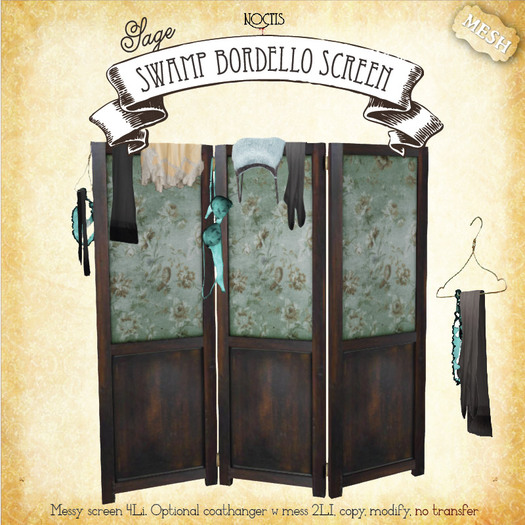 [noctis] Swamp Bordello Privacy screen/sage