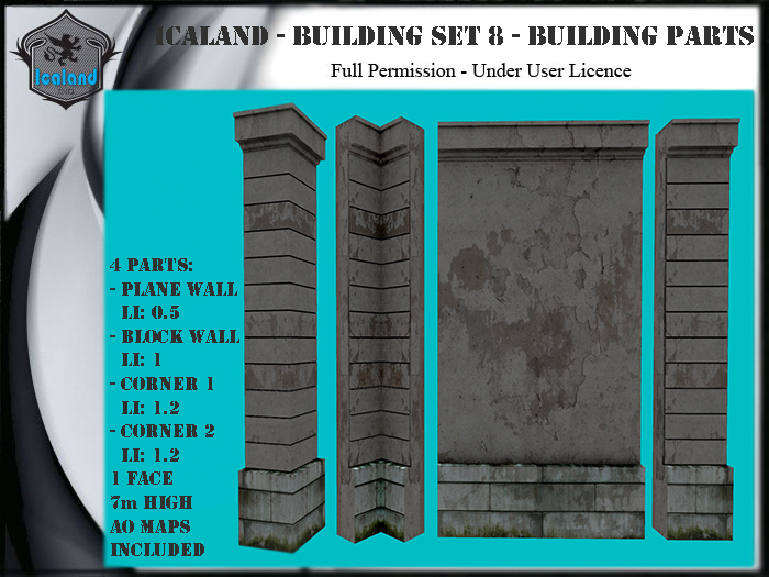 Icaland - Building Set 8 - Building Parts