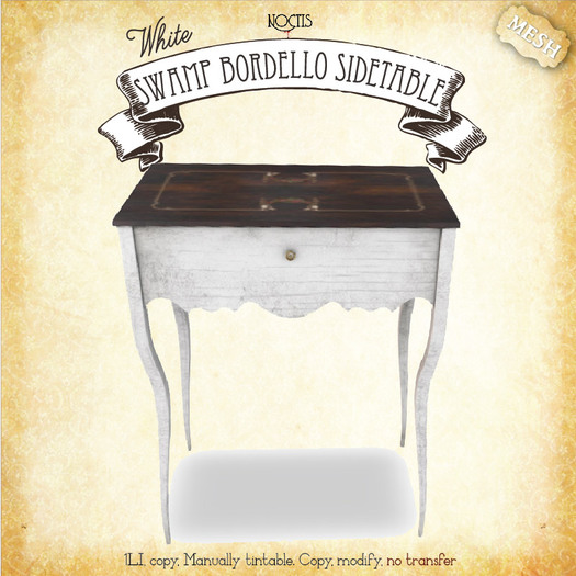 [noctis]Swamp bordello side table/tintable (white)