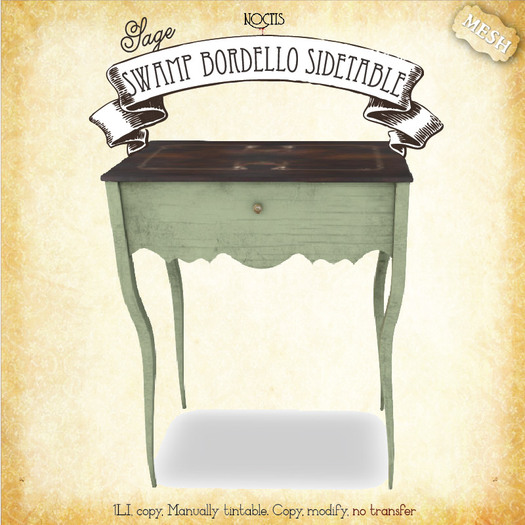 [noctis]Swamp bordello side table/tintable (sage)