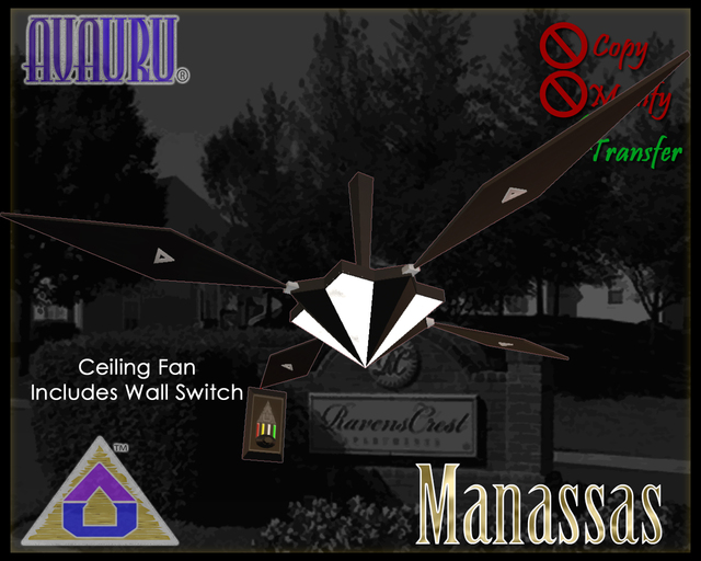 Manassas Ceiling Fan - Gun Metal 