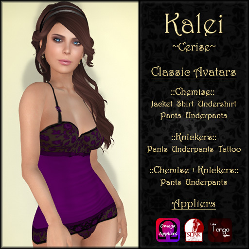 ::Chez::Kitten:: Kalei Sleepwear ~ Cerise (Lolas, Slink & Omega)