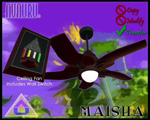 Maisha Ceiling Fan - Cherry