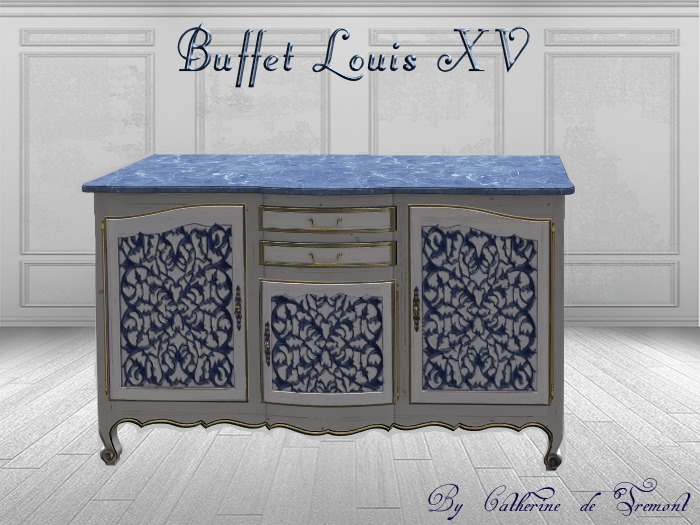 "CdT"Buffet Louis XV white
