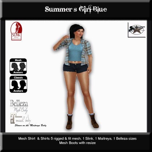 Country Couture Summer's Girl Blue