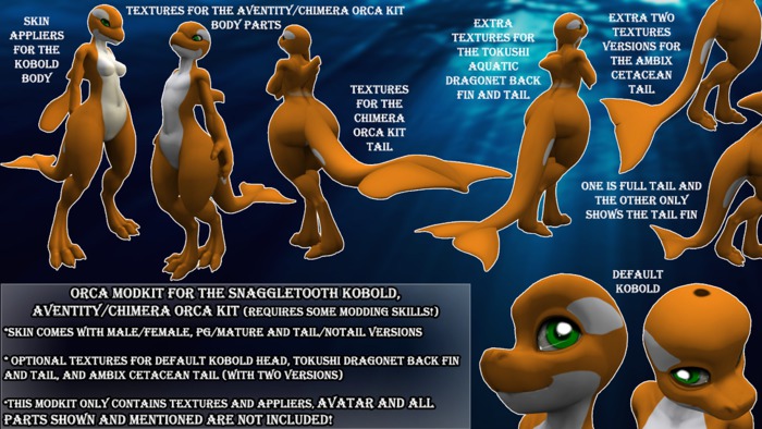 *C.C* Orca Orange ModKit for ONA Snaggletooth Kobold