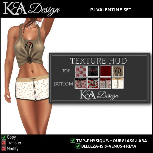 K&A Design  - PJs Valentine Set