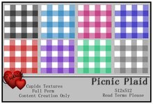 *CUPIDS TEXTURES* 8 Picnic Plaids Textures