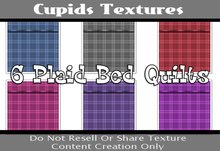 *CUPIDS TEXTURES* 6 Plaid Bed Quilt Textures