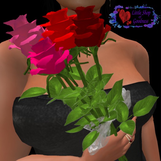 Bouquet Of Roses Tintable With Lace Bow