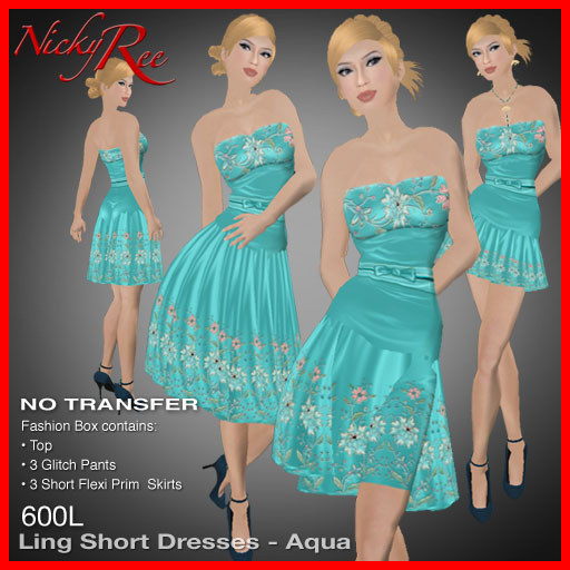 Nicky Ree Dresses - Ling Short Dresses - Aqua