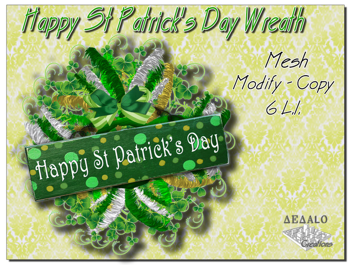 Happy St Patrick's Day Wreath - F