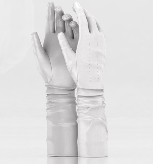 fame femme: Marta leather gloves - White
