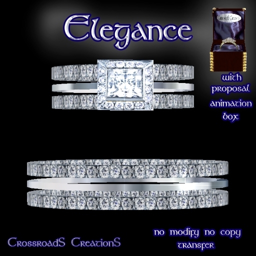 JEWELRY Elegance Platinum Wedding Set boxed