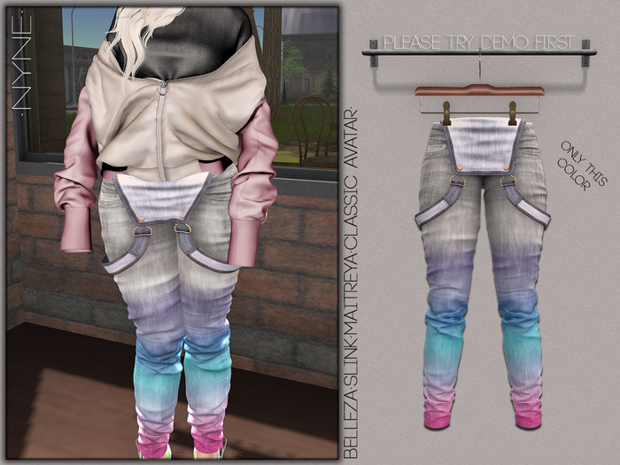 [NYNE] Jeans Overall - rainbow