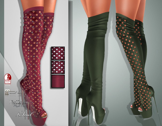 !Soul Mesh - Peep Boots - Tint 18