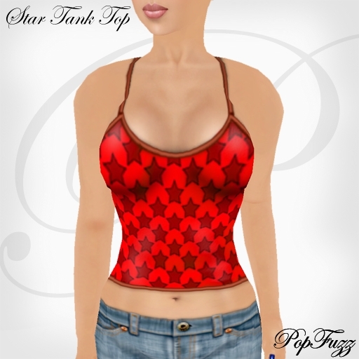Red Stars Tank Top by PopFuzz